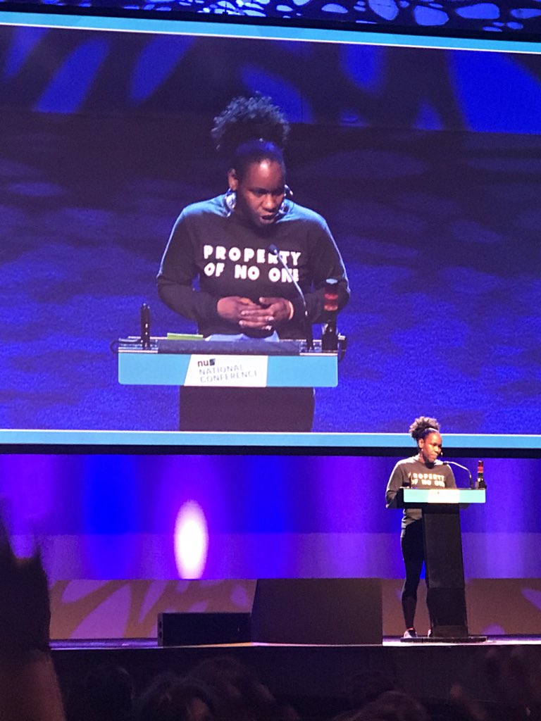 salpatz's tweet photo. ‘I’m not here to be liked I’m here to do right by my membership’ @ShakiraSweet1 #NUSConference #NUSNC18 https://t.co/SdiBxiT7Tz