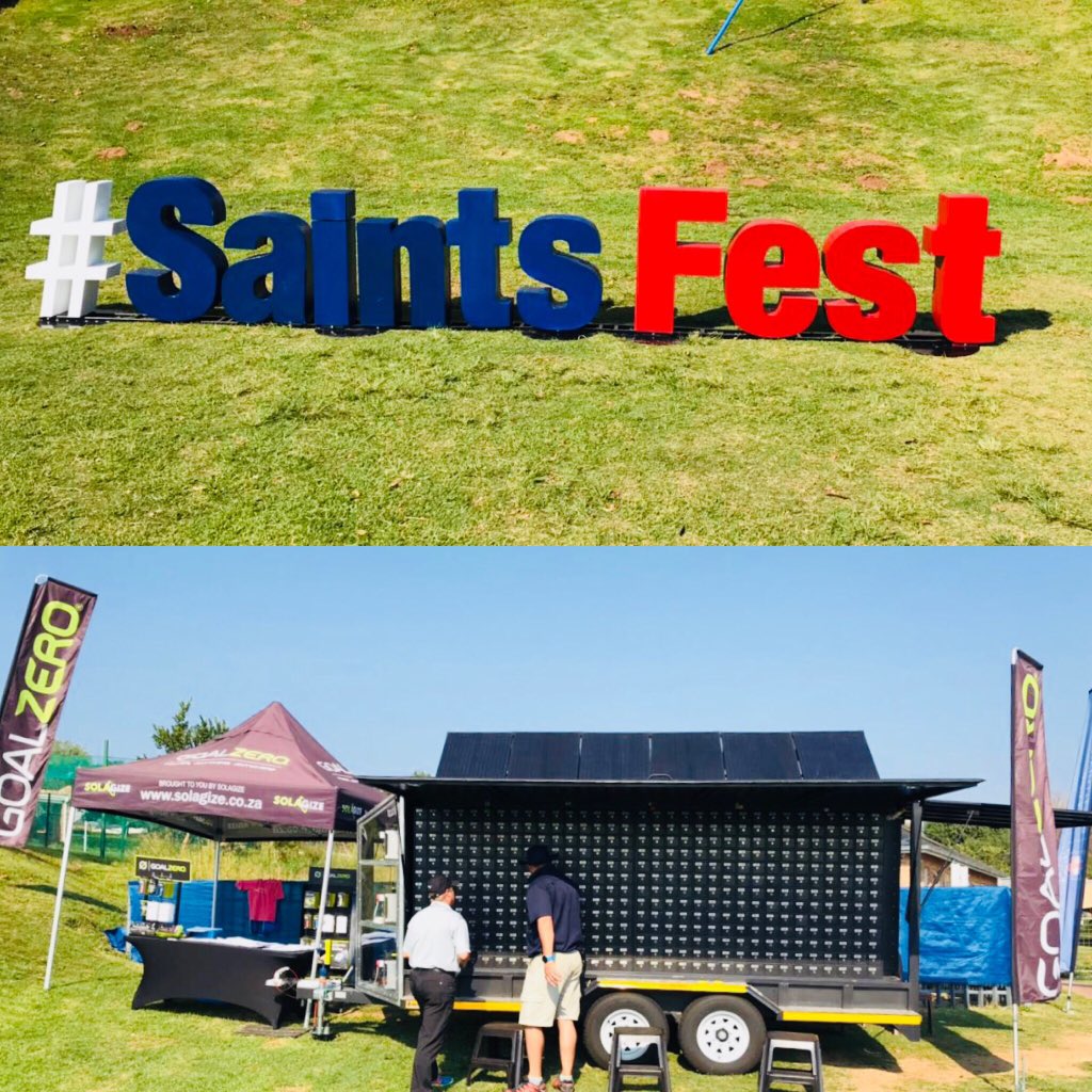 The 2018 St Stithians Sports Festival is underway at St Stithians College. Come visit us at the Hockey fields, make use our our secure recharge lockers &amp; take advantage of the amazing deals available across the Goal Zero range. #saintsfest #solar #generators #solagize #goalzero