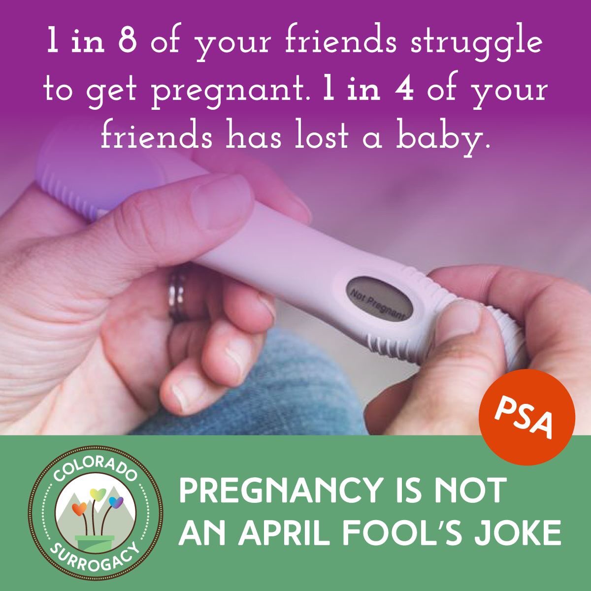 #IVFMyLife #Infertility #IVF #IUI #1in8 #MaleFactorInfertility #Endometriosis #PCOS #miscarriage #infertilityisnojoke #WhatIWishPeopleKnewAboutInfertility #AprilFoolsDay #AprilFoolsJoke #JustSayNo #pregnant #NotPregnant #Infertile