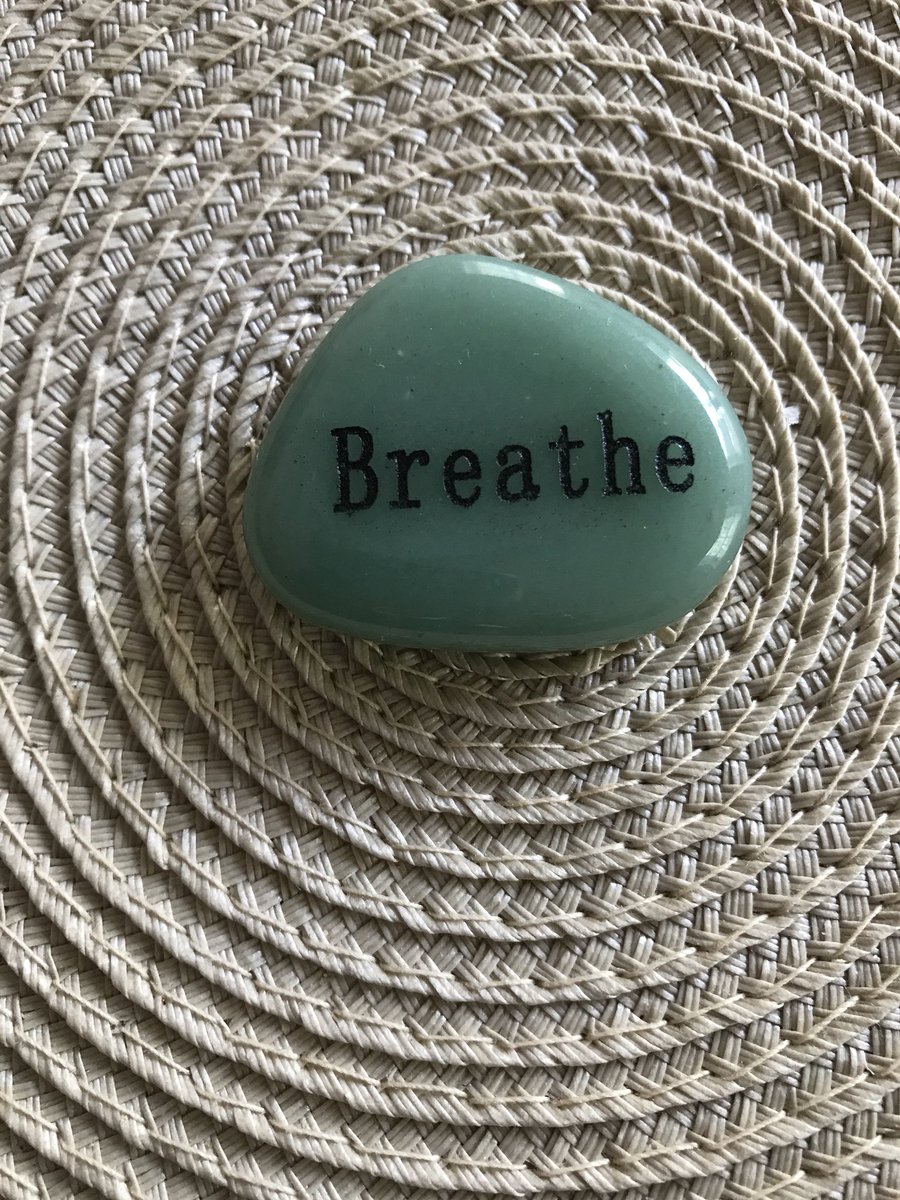 barbarafaison's tweet image. I have many inscribed stones. This was my first time finding one that said #Breathe. Ahhh. #simplemeditation #whystruggle #enjoylife