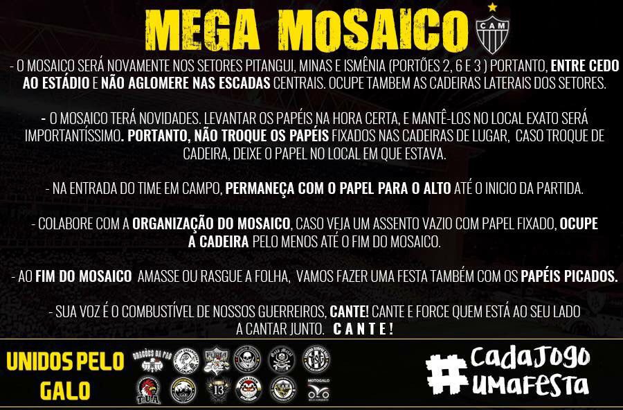 ThiagoScap's tweet photo. Saudades dos mosaicos, domingo vamos com tudo. GALOOO.  ajude na divulgação para tudo dar certo. Entre cedo no estadio. https://t.co/oNnYVw3seo