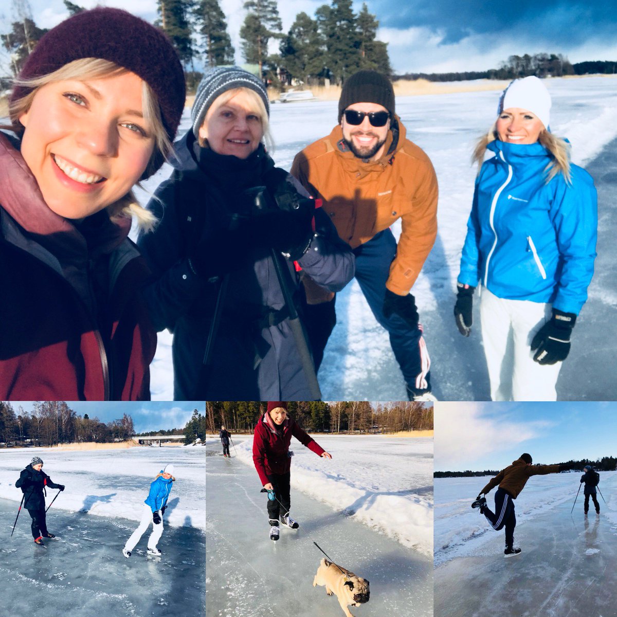 BPSFinland's tweet photo. Happy Easter everyone! Our team sets you a good example on how to spend your holidays: outdoors and in a good company. #BPSquarterlytryout #skating #teamevent https://t.co/NLy4L0Nagm