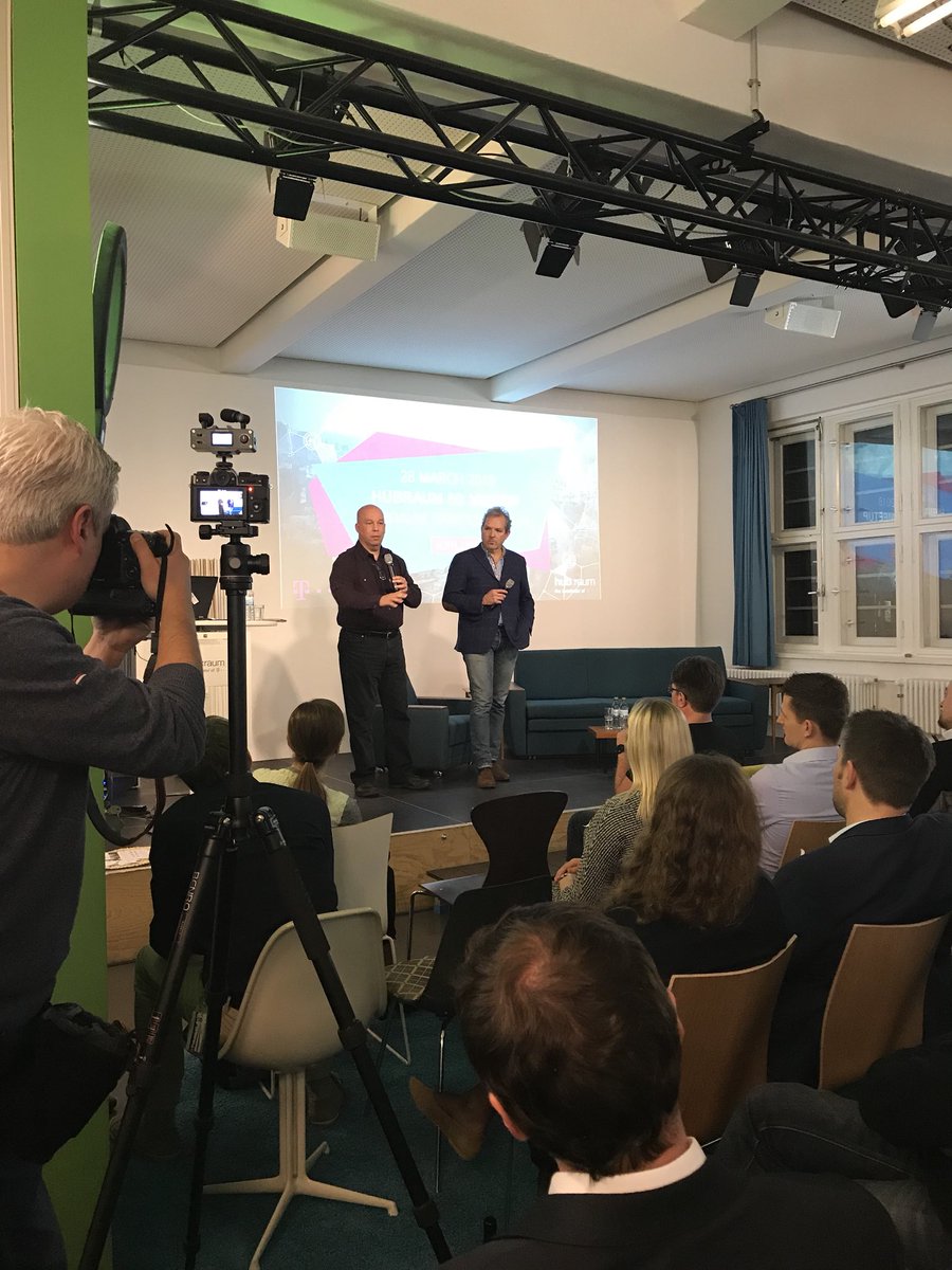 Iritschka's tweet photo. Great listening to @ohtellez and Michael Jones of @NianticLabs to speak about evolution of massively #MultiplayerAR, correlation of user experiences in mobile AR gaming and #5G, and get more insights on the upcoming release of Harry Potter Wizards Unite @HPWizardsUnite @hubraum https://t.co/CLGwSTC3gb