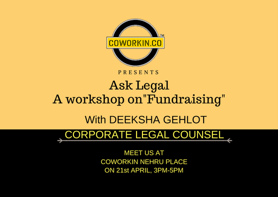 Thinking about Litigations while Fundraising for your business? Ask the Legal Expert at our upcoming workshop. Register Now!
↓↓↓ ↓↓↓ ↓↓
go.eventshigh.com/jqj0w
#legalAdvice #fundraising #Coworking #Startuplife #startup #Entrepreneur #indianEntrepreneur #startupIndia #GEN