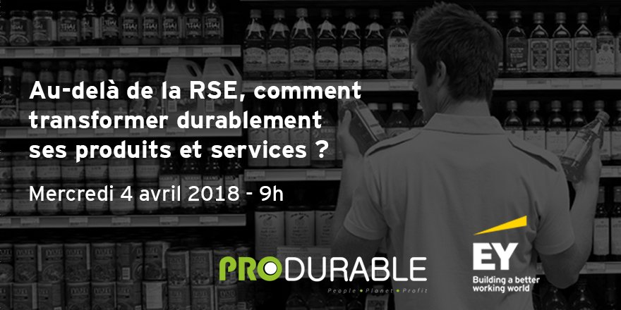 Salon dédié à la #RSE <a href="/PRODURABLE/">Salon PRODURABLE</a> : Eric Mugnier, associé EY participera à la plénière d’ouverture consacrée aux marques et produits durables produrable.com/conferences/co…   #AchatsResponsables #Produrable