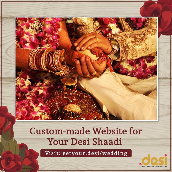 dotdesi's tweet image. Get a custom wedding website that details your love journey with words, pictures and videos. Get it now at: getyour.desi/wedding