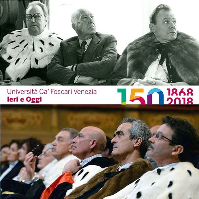 CaFoscari's tweet photo. 📸 Yesterday's and today's rectors during the inauguration of the academic year.
#tbt #nowandthen #throwbackthursday #cafoscari #unive #cafoscari150 #celebrating #anniversary #history #venezia #venice #instavenezia #picoftheday #istudyinvenice #inaugu… https://t.co/uwHIJi9Ju4 https://t.co/EoyfS2PQoQ