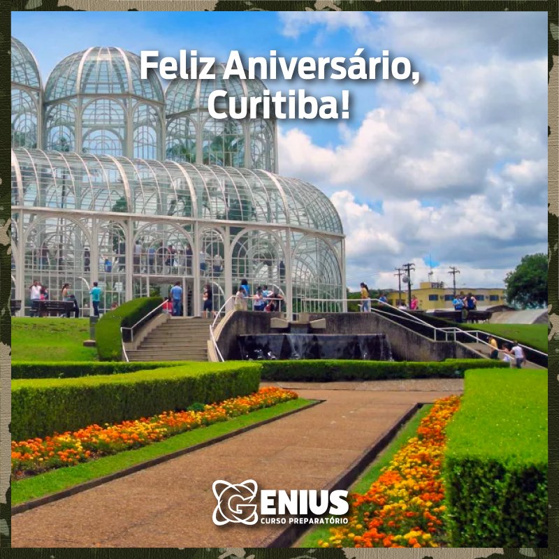 cursogeniusctba's tweet photo. Parabenizamos todos os curitibanos pela linda e moderna cidade, que abriga os melhores colégios militares do país! #CursoGenius #CursoPreparatório #curitiba #cwb https://t.co/sktMpY34aq