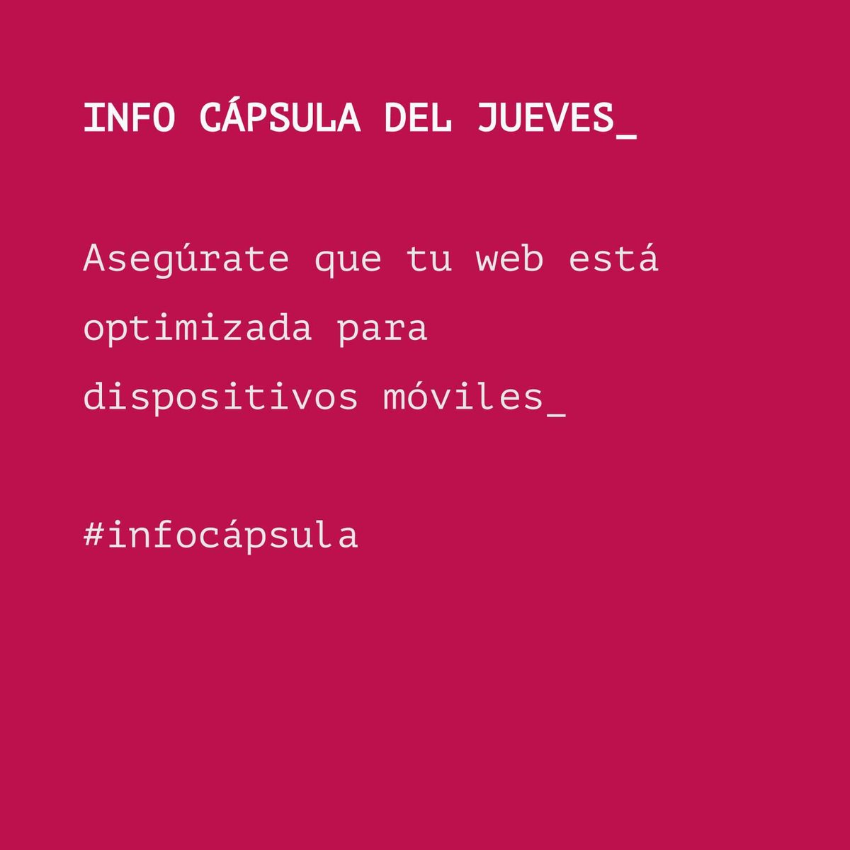 montsepenarroya's tweet photo. Desde abril de 2015, en las búsquedas desde un móvil, Google penaliza las webs que no se ven correctamente en estos dispositivos; es decir, que no son responsive.
#SEO #marketingdigital #digitalmarketing #infocapsula https://t.co/J2zQaqfDfH