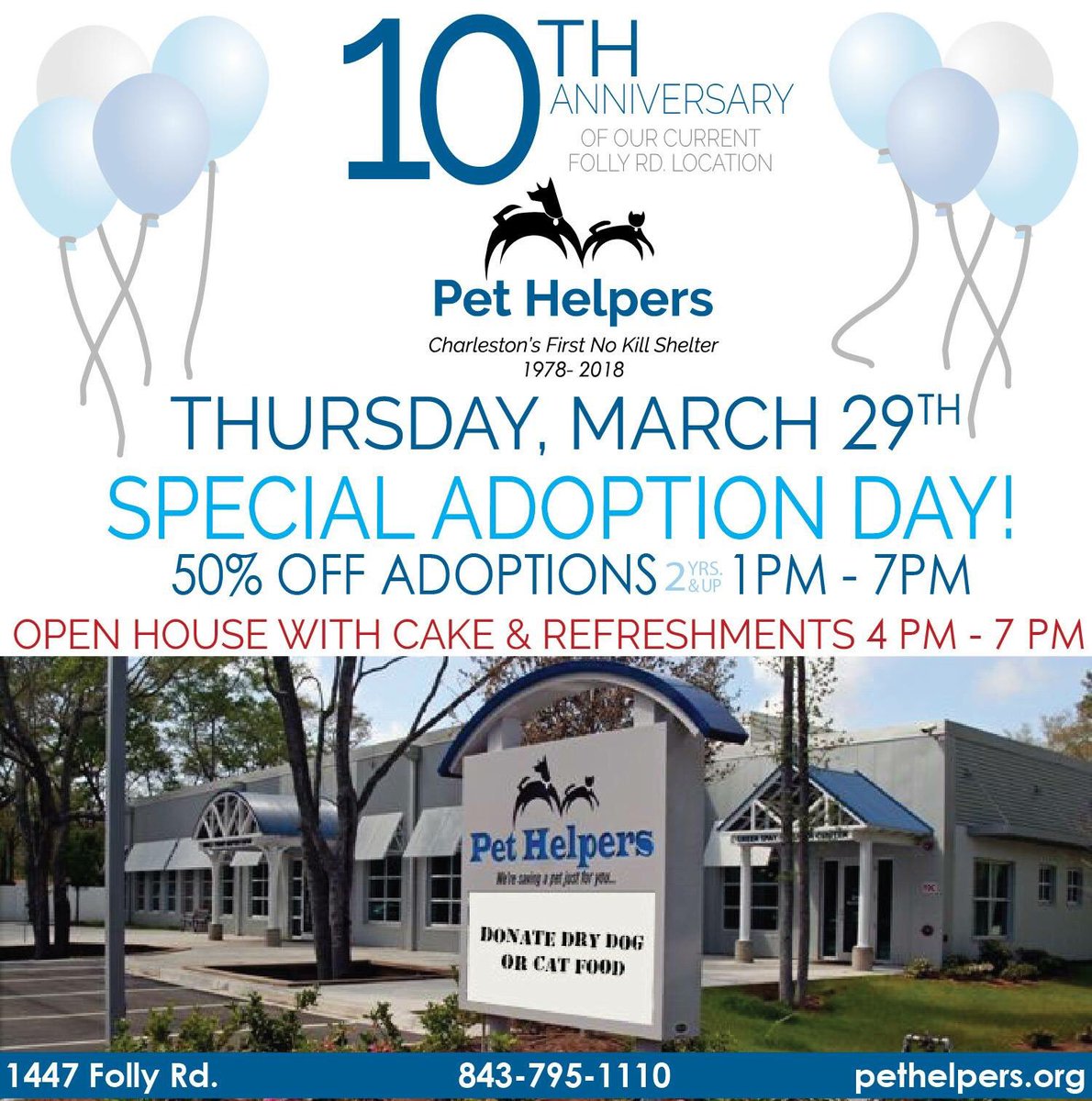 PetHelpers's tweet photo. Come out and celebrate with us from 4-7! https://t.co/cq1RmHTffI
