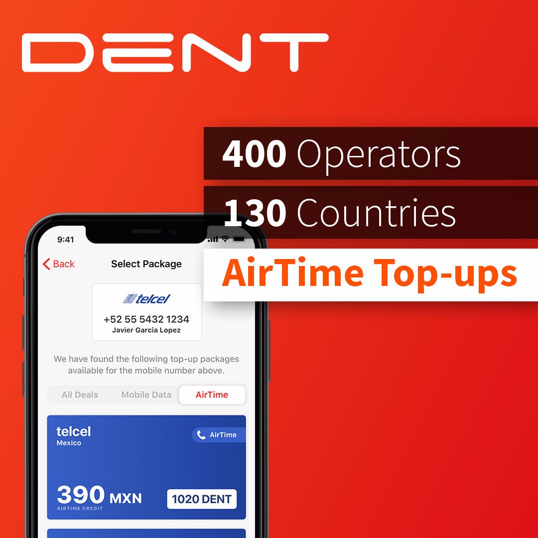dentcoin's tweet photo. Huge milestone for DENT: 400+ Mobile Operators in 130 countries connected to DENT for AirTime Top-ups! Read more here: https://t.co/pPDeflVckp #dentcoin #eth #btc #bitcoin #topup #mobile #gsma #blockchain #cryptocurrency #crypto #5g #prepaid #mvno https://t.co/mA5wDuDMR1