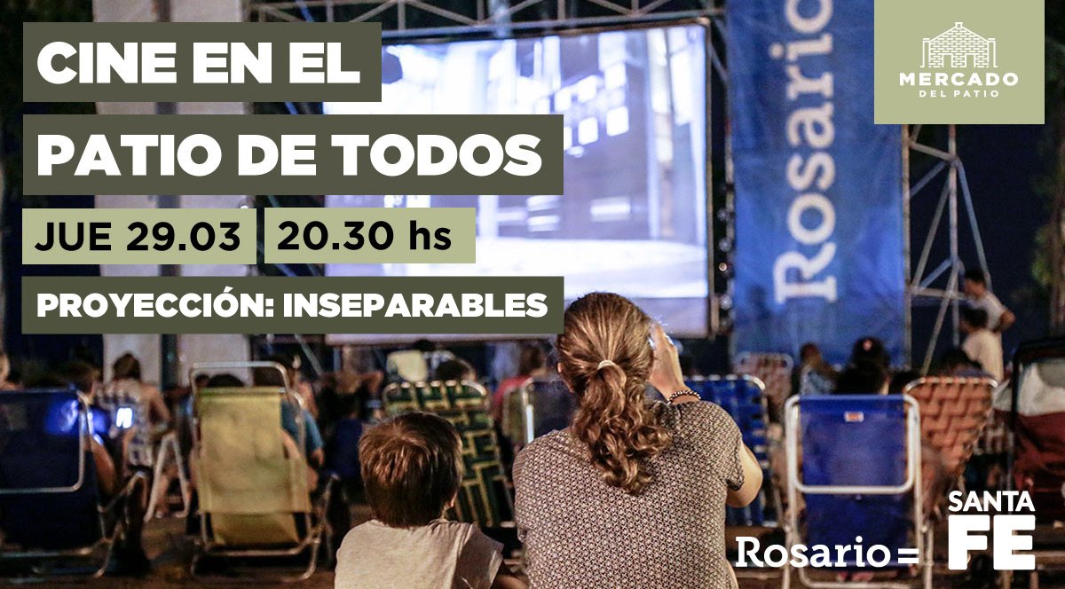 mercadodelpatio's tweet photo. HOY nos encontramos en la Pérgola del Mercado para compartir una hermosa noche: 🎞️ Proyección de la película Inseparables, de Marcos Carnevale + 🍔 Promos y cosas ricas para comer y beber. Más info --> https://t.co/8s2bc0nDHT https://t.co/FkgQlq5znY