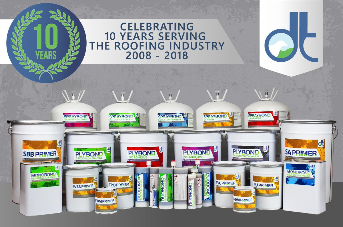 We're celebrating 10 years of serving the roofing industry, thank you to all our customers, old and new! Here's to the next 10 years! #Roofing #Adhesives #Primers #10YearAnniversary #UKMFG