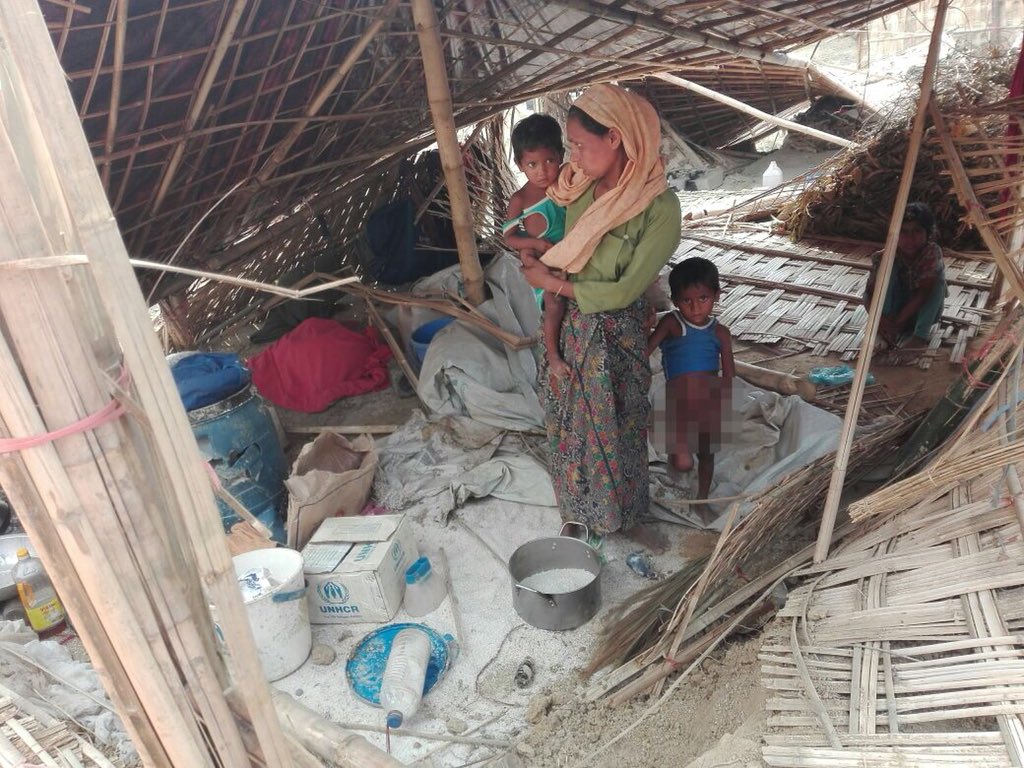 #Elephant entering #Rohingya #refugee settlement damages shelters, as <a href="/Refugees/">UNHCR, the UN Refugee Agency</a> <a href="/IUCN/">IUCN</a> begin training #Elephant #Response #Teams to respond to future incidents &amp; guide animals to safety.