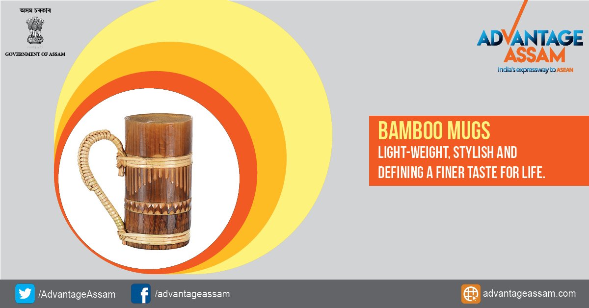 AdvantageAssam's tweet photo. Bamboo mugs that serve all your favourite beverages in a traditional way, with a dash of style.
#AdvantageAssam #AssamProduce #IndiasExpressway https://t.co/n1xehNP1rg