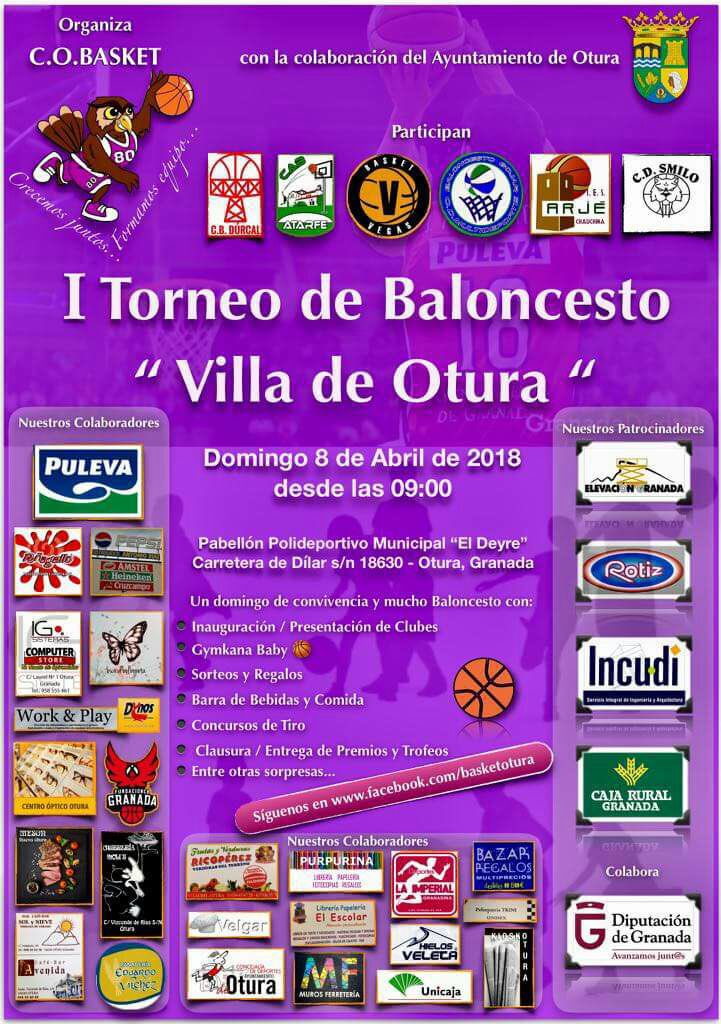 Ya queda menos para el 8 de abril!!. Te esperamos!!. #cobasket#otura#baloncesto