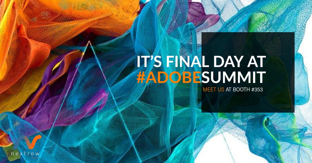 nextrowdigital's tweet photo. It’s the final day of #AdobeSummit! Visit #NextRowdigital booth #353 and enter our raffle and win a new #AppleWatch #iPadPro #SamsungGear #AdobeStories. Also, schedule a private session to learn more about our solutions. https://t.co/AZuplyHuan #AEM #AEM64 #AdobeSensei https://t.co/HtTugKbAWz
