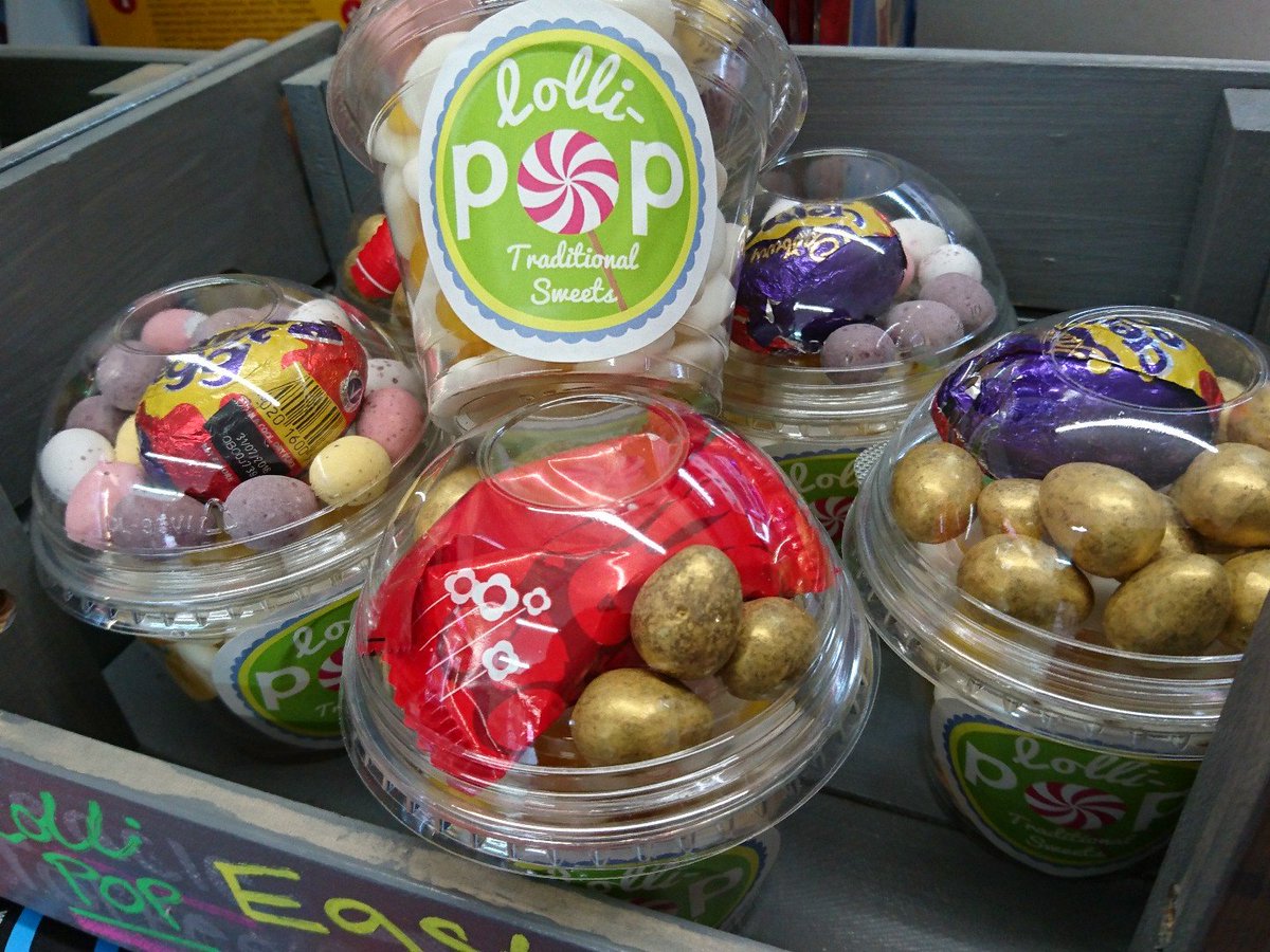 LollipopTS's tweet photo. Something different for #Easter 
Our Easter Cups are filled with @OfficialHARIBO fried eggs &amp; a choice of @CadburyUK mini eggs, Galaxy Golden eggs or @MaltesersUK bunnies 😋 https://t.co/Pv06O4KdOd