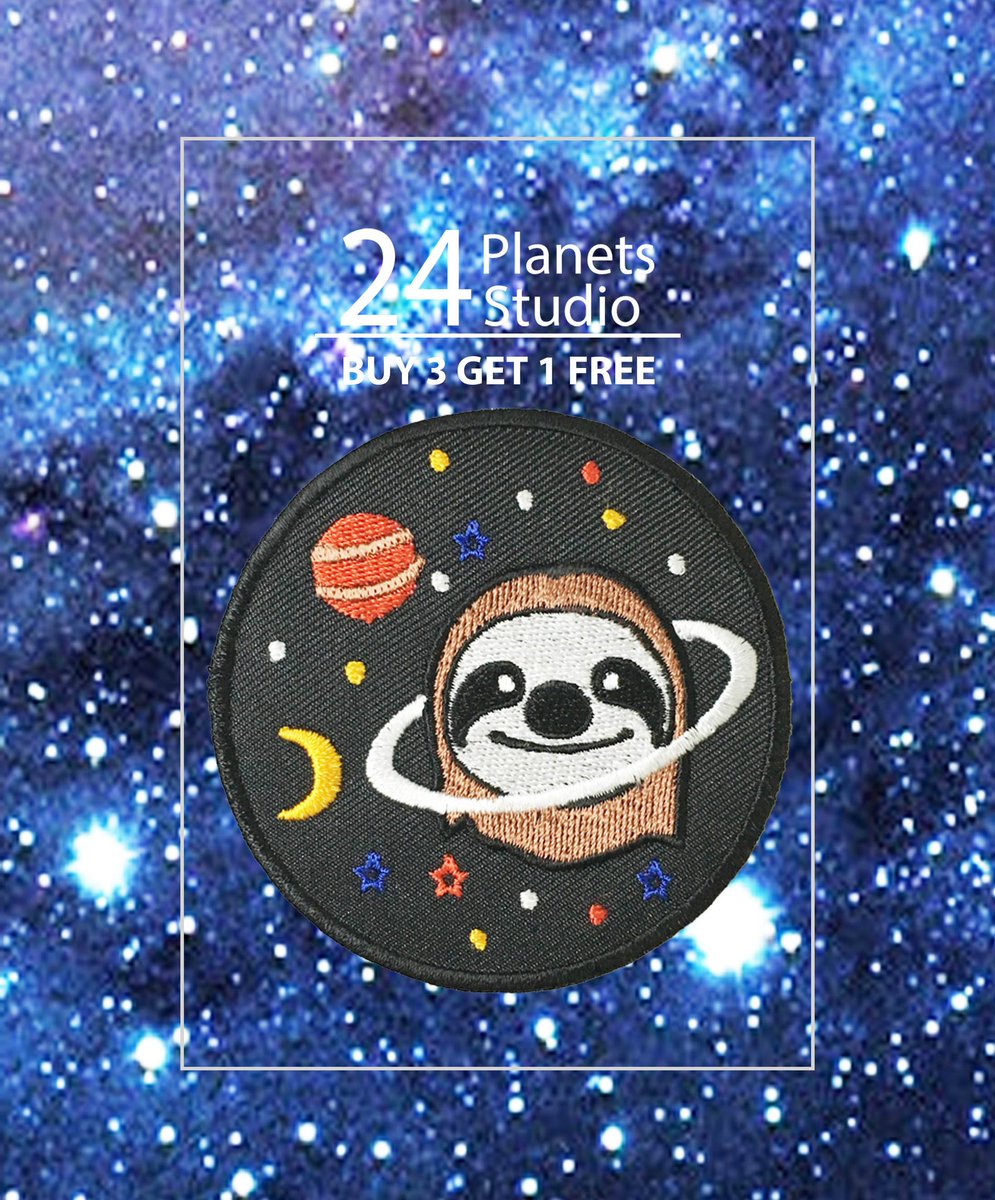 24PlanetsStudio's tweet photo. Sloth Planet Iron on Patches by 24 Planets Studio
#24PlanetsStudio 
#hipster #jacket #bag #hat #cap #jeans #sloth #nasa #space #alien https://t.co/nftQvnaoe0