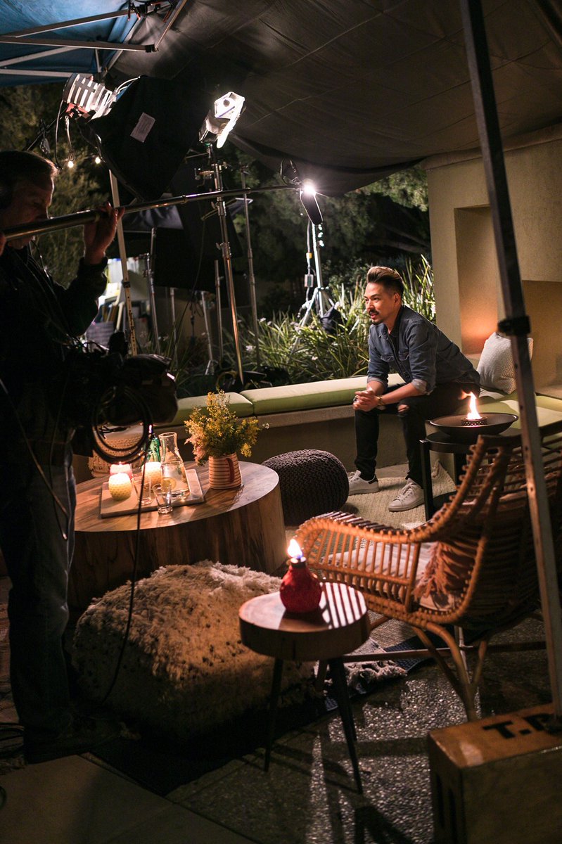 Throwing back to this behind the scenes shot on location from last week! Couldn’t be prouder to announce that I am the new TIKI Brand Design Partner and we have a ton of great products and tips headed your way as we gear up for Spring/Summer outdoor entertaining! #BTS #TIKIBrand