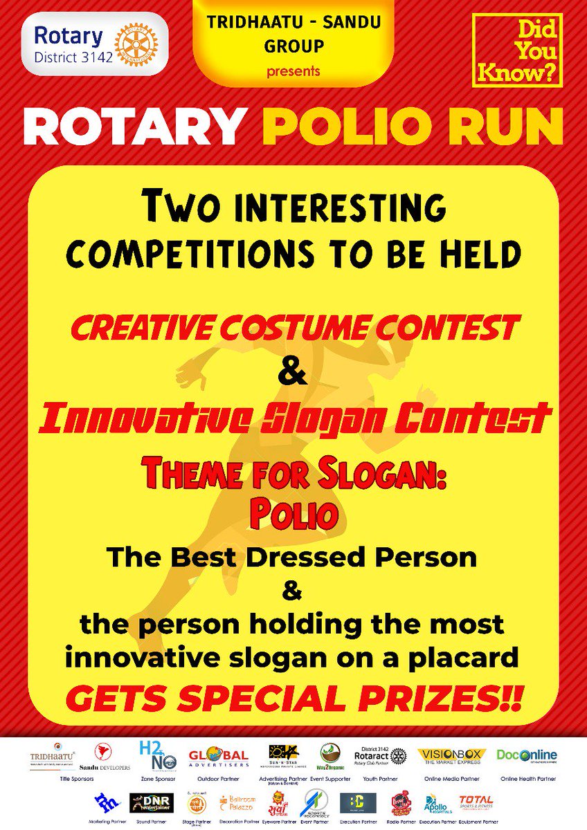 SReconnect's tweet image. We also have many upcoming events and competitions on the day of the run. Join in for the fun. 
#RunToEndPolio at @rotary Polio Run on April 1.