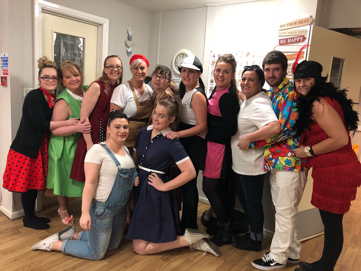 MinsterCare's tweet photo. Fancy dress day for Easter bingo at Woodlands - 1940s 50s and 60s 
All staff have dressed up. #minstercare https://t.co/0H2aXXoPe3