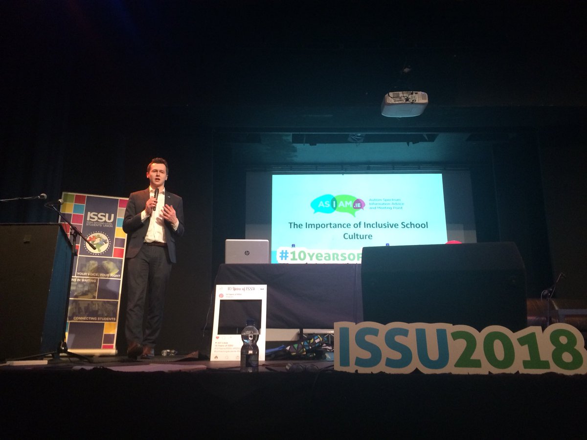 MaeveRichardson's tweet photo. Delighted to see Adam Harris speaking at #10YearsOfISSU today, as someone with Autism Spectrum Disorder. I’m glad that this is becoming a normal conversation and people are becoming aware of what the world is like for those of us with autism. https://t.co/Vos1MRRYv7