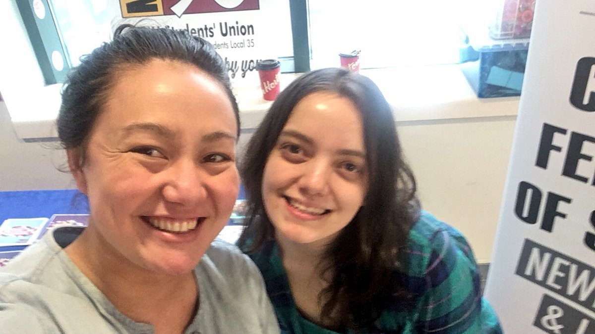 CharlotteAnanda's tweet image. Spending the day with @sophidescalzi chatting with @MUNSU35 students about #nlbudget &amp;amp; this weekend’s #FFIS forum. @CFSNL #cfsfcee