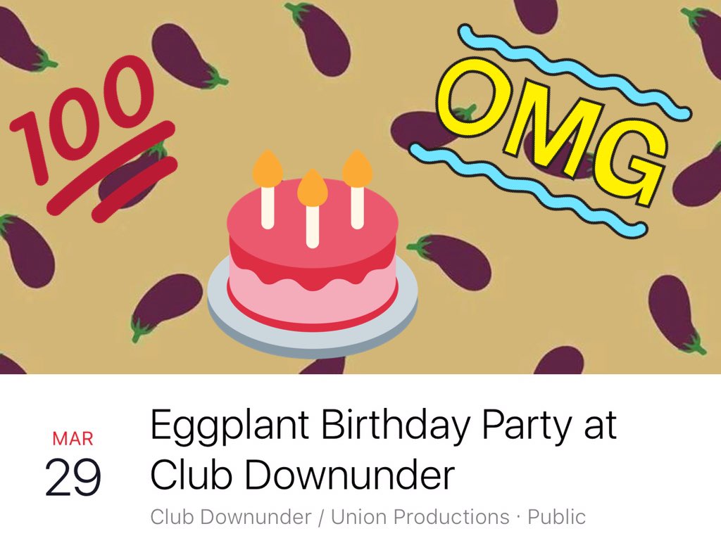 eggplantFSU's tweet photo. TONIGHT IS THE NIGHT! 

Come to our birthday party so our mom knows we're cool and have friends. 

❗️Doors 8:30/Show 9 ❗️ https://t.co/cmxVUWQ9kR