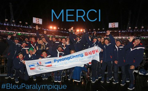 FRAparalympique's tweet photo. Les Jeux Paralympiques de #PyeongChang2018 sont terminés. Un grand merci pour votre soutien ! Ces Jeux ont été un immense succès : succès sportif, succès médiatique, succès populaire... et vous y êtes pour quelque chose alors de la part de tous les #BleusParalympiques, MERCI ! 💙 https://t.co/4obL8yPbL0