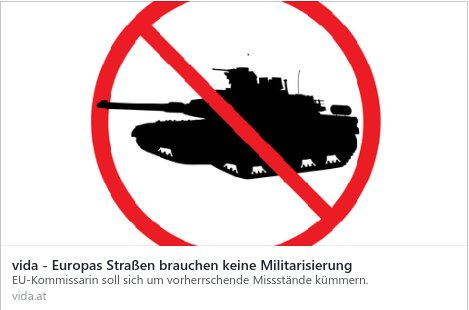 KarlDelfs's tweet photo. Straßen beschäftigten- und nicht panzertauglich machen!https://t.co/rbOhqezjKm #vida #eucommission #roadpackage #violetabulc#respectdrivers #RoadSafetySavesLives https://t.co/U81hOTzPzw
