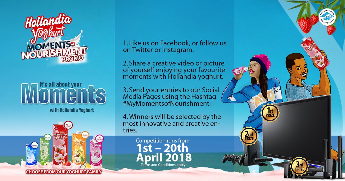 hollandia_ng's tweet photo. Yay! Fri-nally, it is here! Get in here all lovers of Hollandia Yoghurt. Share your favourite memories of you enjoying Hollandia Yoghurt with pictures/ video and win huge and amazing prizes. Let the fun begin
#MakeItYours #MomentOfNourishment #Unmatchable 
#HollandiaYoghurt https://t.co/Ffr0ZqPEU2