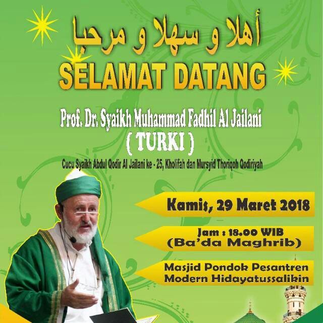 Kazimar22's tweet photo. Berkah mengiringi Negeri Serumpun Sebalai... slmt datang Prof. Dr. Syaikh Muhammad Fadhil Al-Jailani (Turki) di #PondokHidayatussalikin #BanserPenjagaNKRI #BanserJagaUlama #AnsorBanserUntukMasyarakat https://t.co/3AptR9ky0V