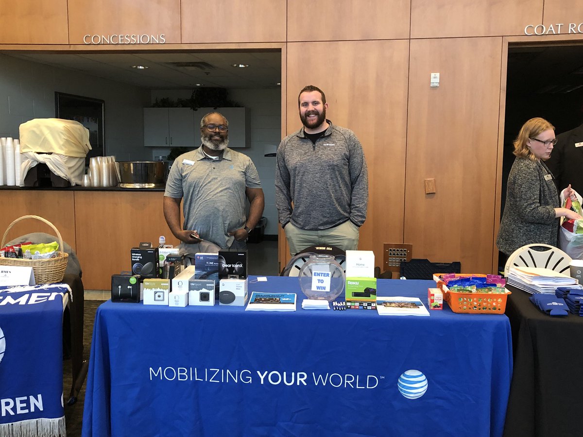 Team_StJoe's tweet photo. AT&amp;T St Joe representing at the Andrews University Employee Benefits Fair. Thank you @SamsungMobileUS for helping us out today! https://t.co/f9imCTH81g