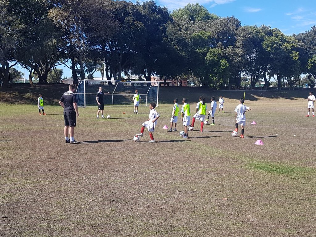 BWIntFootball's tweet photo. Second day of camp delivered in Cape Town #SouthAfrica another testing day. Great to see players express themselves in a challenging and enjoyable environment #Development #BWIFP #BafanaBafana @OfficialBWFC @BoltonWhitesHtl https://t.co/HngRNddBod