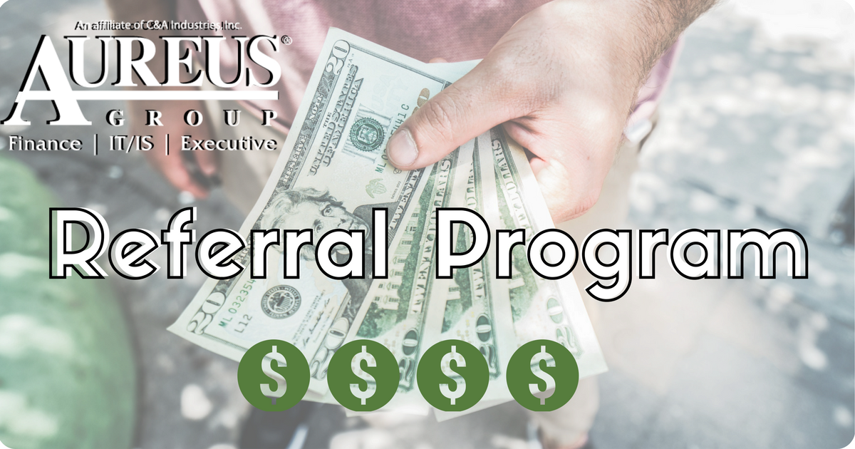 aureusgroup's tweet photo. Do you want to make some #money? Refer a friend, family member, or colleague to #AureusGroup and be eligible for our #referral #program! $500? $1,000? Yes please! See more details here: https://t.co/LVlusHjqAP https://t.co/fwrdqSuYZw