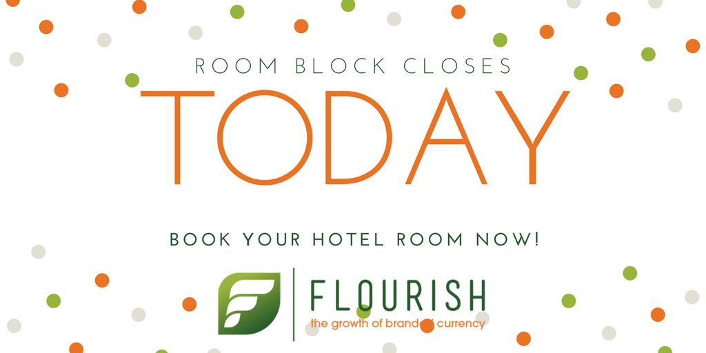 FlourishCon's tweet photo. The room block closes TODAY for #Flourish18 and rooms are scarce! Be sure to book by EOD at https://t.co/5lhubDYK8S https://t.co/PuyeFaZO7u