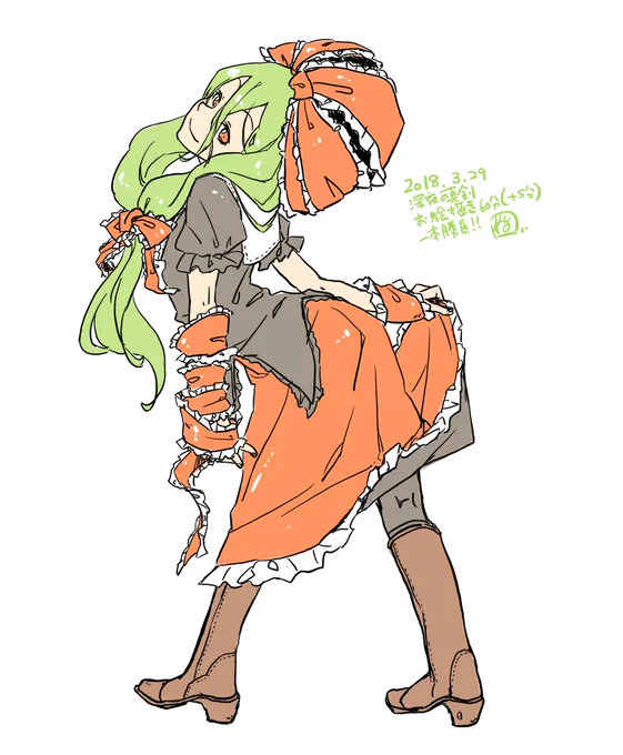 雛ちゃん。そーい。
#深夜の真剣お絵描き60分一本勝負 