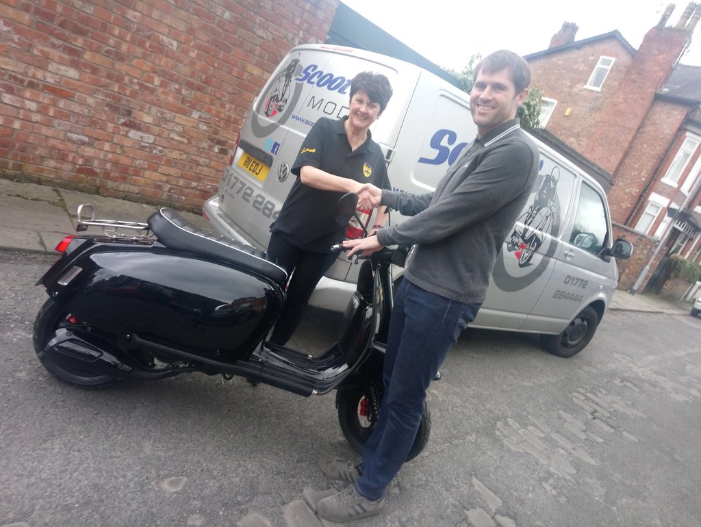 Delighted to welcome <a href="/kdkilbane77/">Kevin Kilbane</a> to the Scomadi family <a href="/ScomadiSales/">Scomadi</a> <a href="/ScomadiSales/">Scomadi</a> happy scootering Kevin #retrostyle #modernclassic