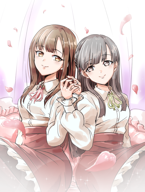 小早川紗枝 「ゆかさえっていいな 」|月影おやまのイラスト