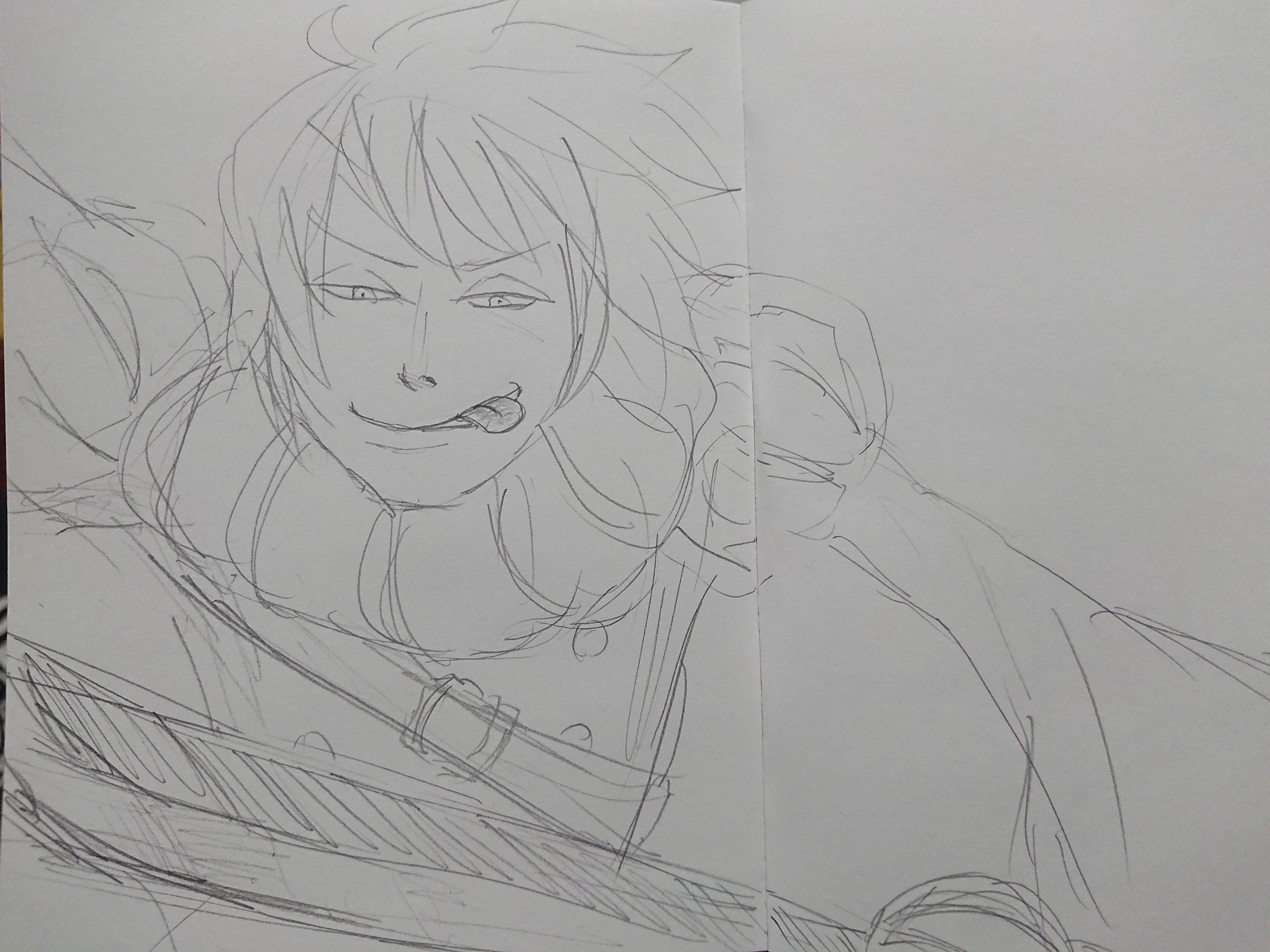いいねくれた人にシャーペンで描いた簡単な絵描く Twitter Search Twitter