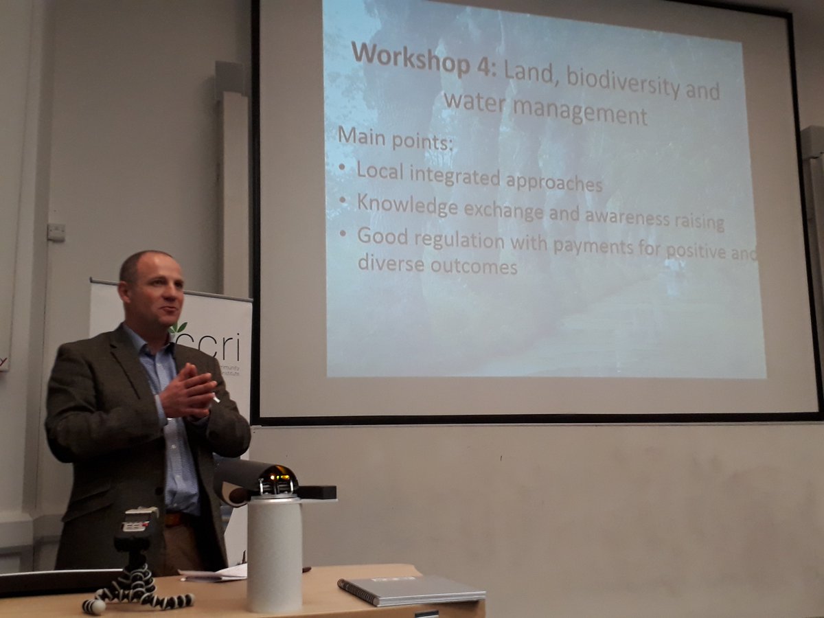 CCRI_UK's tweet photo. Land biodiversity and water management workshop summary points at #CCRI2018 https://t.co/gvlNvtPXWG