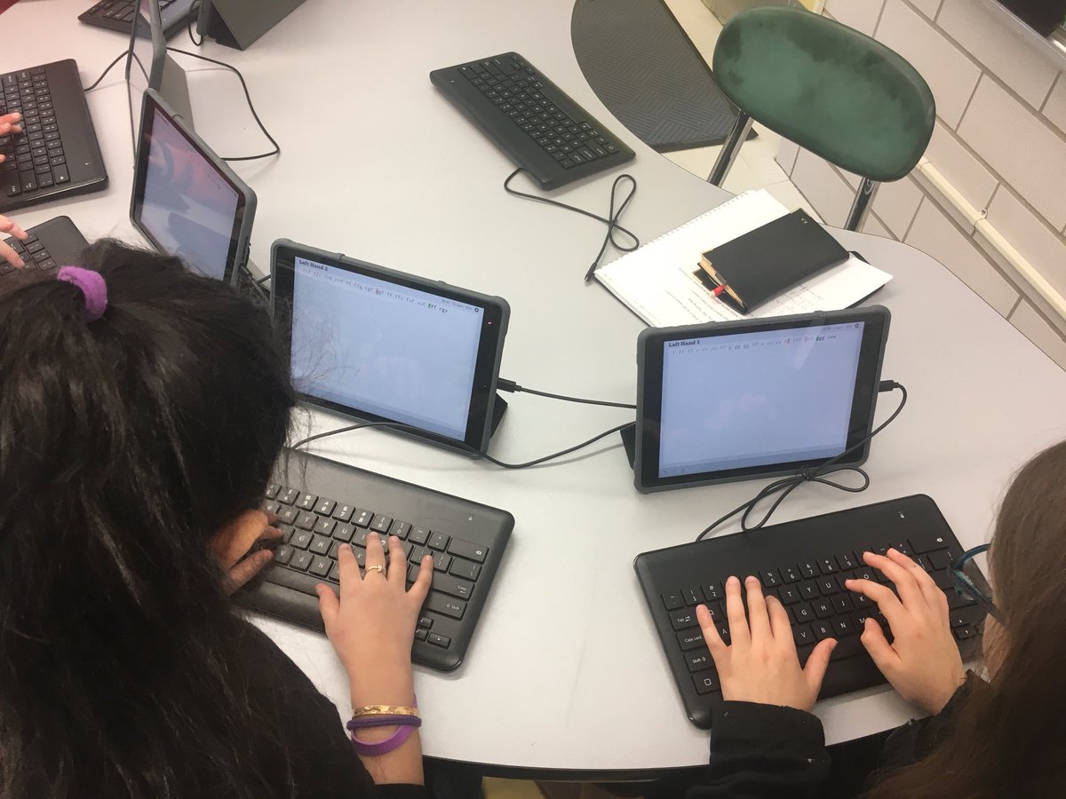 KariAddington's tweet photo. Third graders practice typing for keyboard familiarity with @TapTyping @FalesPrincipal https://t.co/d0H0ly16SI