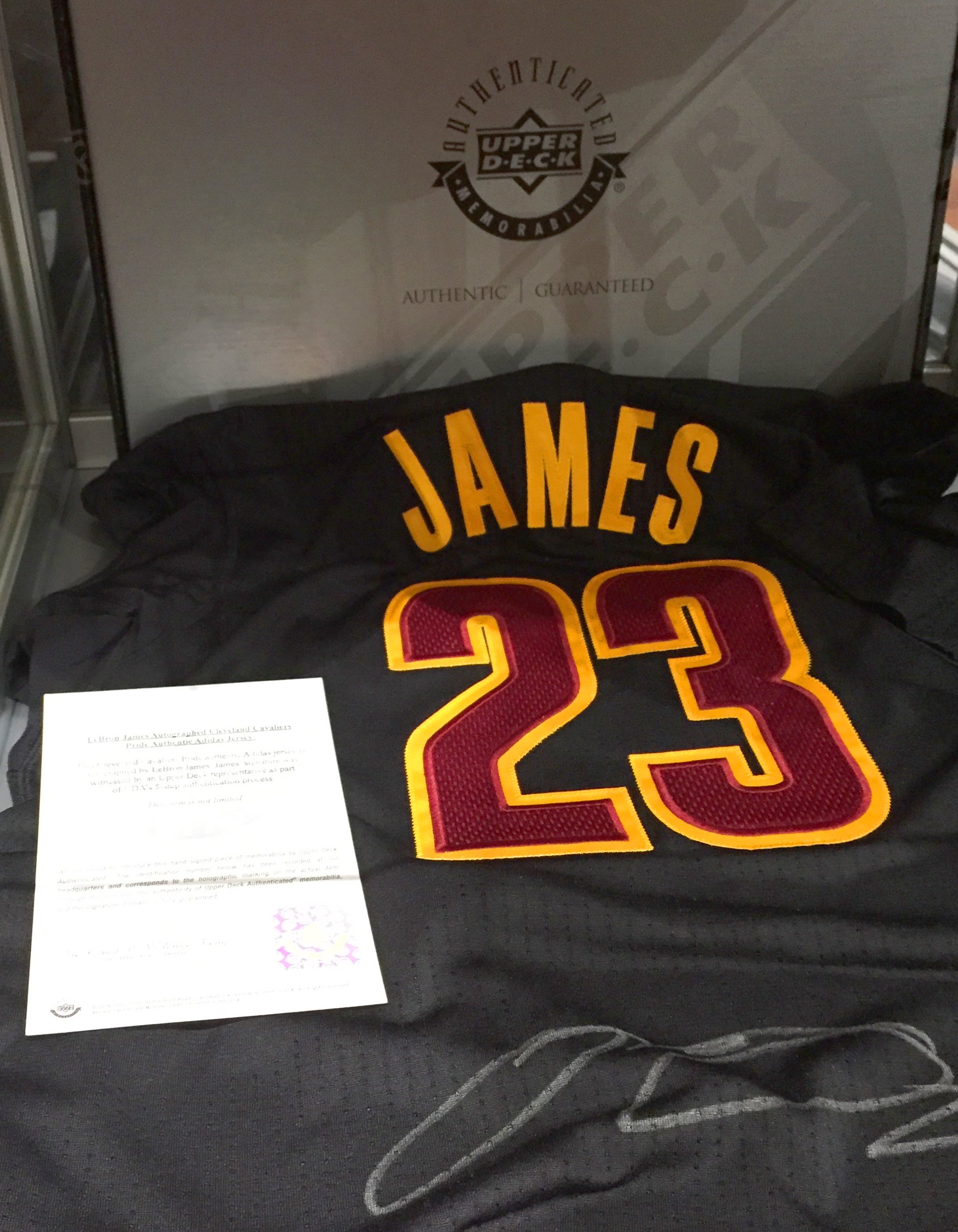 LeBron James Signed Cleveland Cavaliers Authentic Adidas Road Jersey