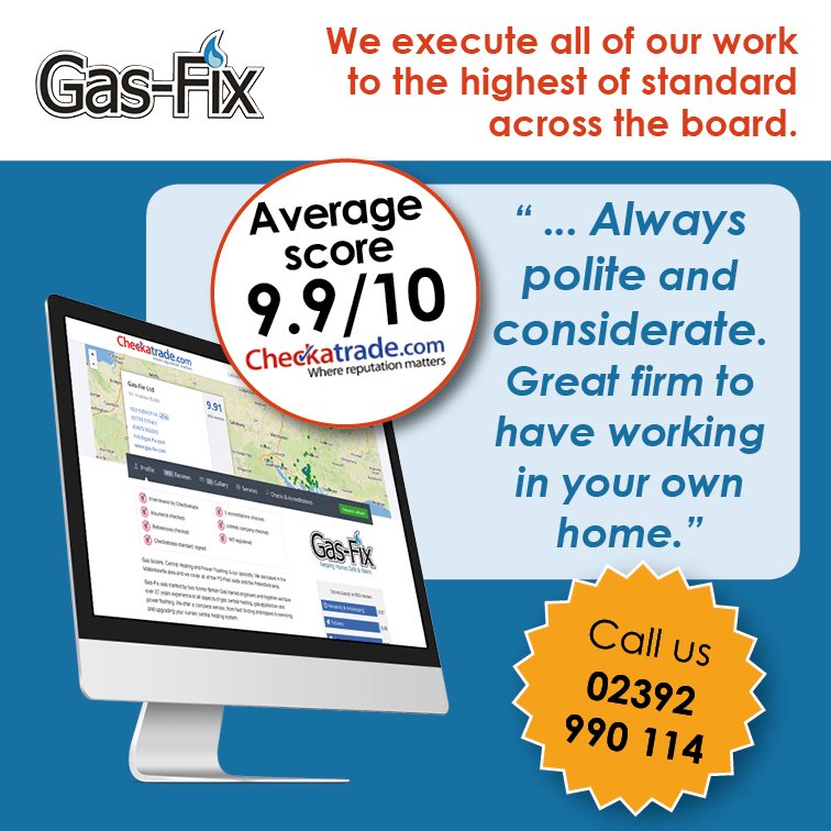 Gas_Fix's tweet image. The team at @Gas_Fix are highly recommended by our customers at Checkatrade.com. If you desire to receive a friendly, reliable and local service them our team can help! For new boilers, maintenance and more, Call NOW on (023) 9299 0114.