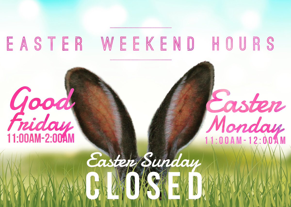 HBHGoodEatsCo's tweet photo. Hoppy Easter!
🐣 🥚 🐰
Planning on stopping by this weekend? Make sure you check out our Easter Weekend hours!
#hoppyeaster #easterweekendhours #celebrate #family #friends #love #joy #togetherness #hbh #gastropub #weheartmainstreet #newmarket https://t.co/hdLpObhNj9