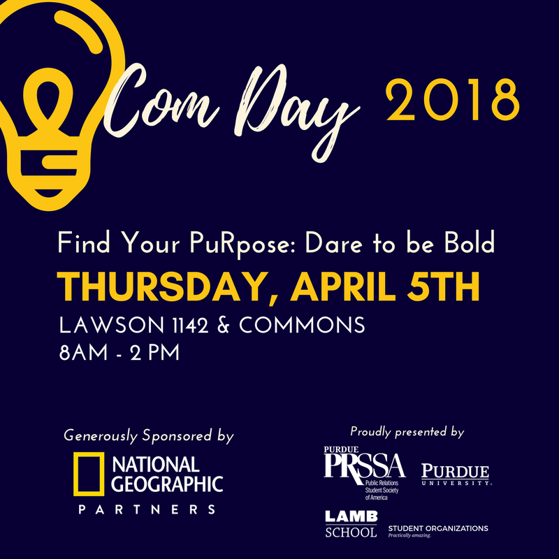 LambSchool's tweet photo. Learn how to develop your personal brand at @PurduePRSSA’s #ComDay2018 next week! This #PracticallyAmazing event is FREE to students who register & includes key note speakers, a special appearance by Brian Lamb, a networking lunch, & résumé reviews.
https://t.co/C6wj9EYoWi https://t.co/wOUMiPYJnj