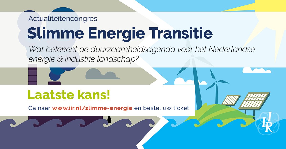 Bent u ook aanwezig op het congres Slimme Energie Transitie 2018 in Bunnik? iir.nl/events/slimme-…