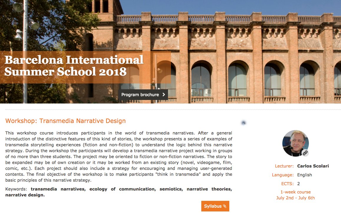 THINK DIFFERENT. THINK IN TRANSMEDIA! > The <a href="/UPFBarcelona/">UPF Barcelona</a> is launching the Barcelona International Summer School (BISS) as a flagship program to enrich the curriculum of both domestic and international undergraduate students...
More info: upf.edu/web/barcelonas…