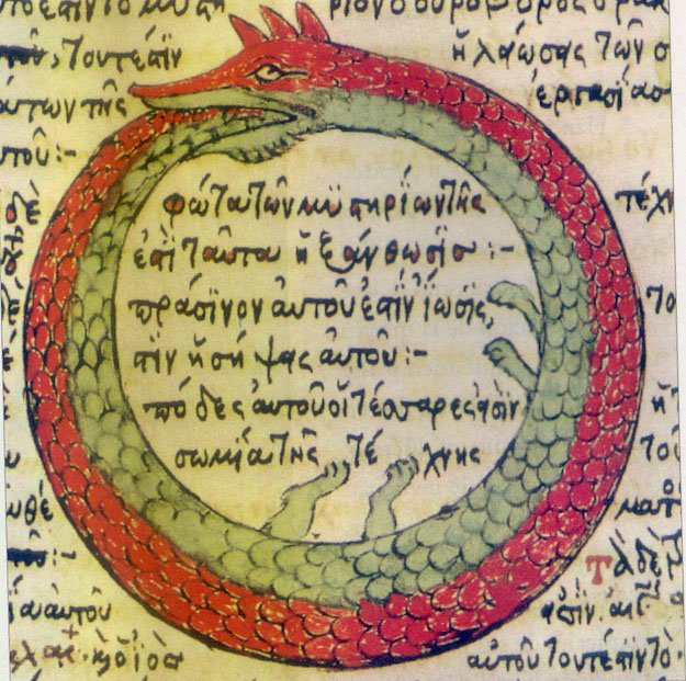 Alchemy_Science's tweet photo. The Ouroboros represents the infinite cycle of nature's endless creation and destruction, life and death.
#ouroboros  #magic #symbolism #cycleofnature  #cycleoflife #alchemical #wisdom #philosophy #snake #drawings #reflexion #hermetics #gnosis #dragon https://t.co/5OUs9qg341